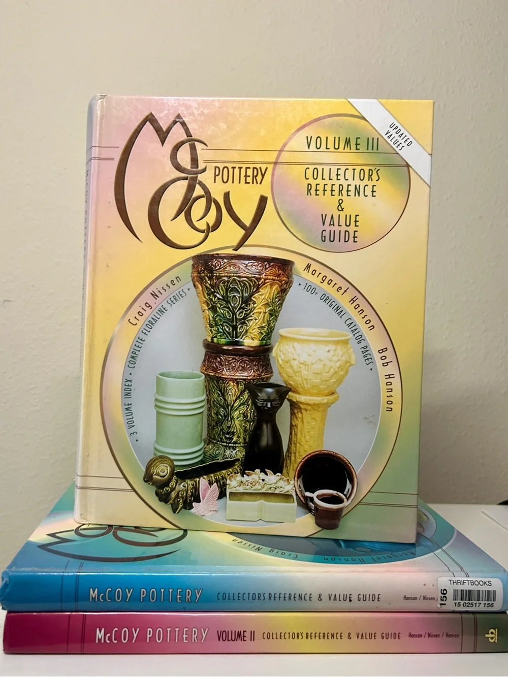 Mccoy Pottery Hardcover Reference Books Volumes I, II, and III